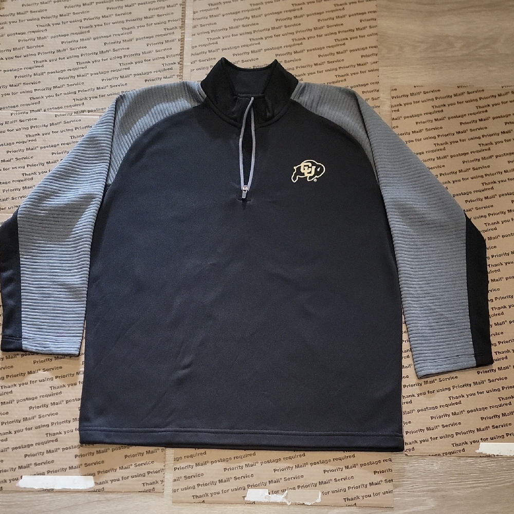 Black and Gray Pullover with Logo